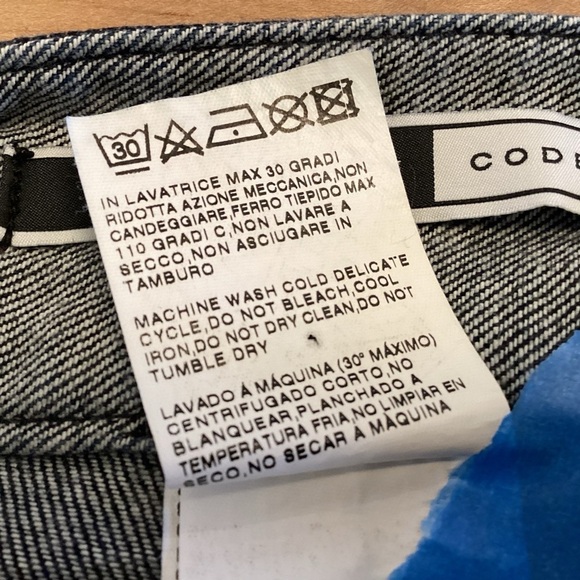 Sportmax Code By Max Mara Denim Y2K 90’s Boho Dark Blue Wash Skirt 10 see measur - Picture 10 of 10
